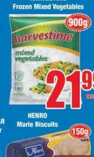 Boxer Harvestime frozen vegetables offer