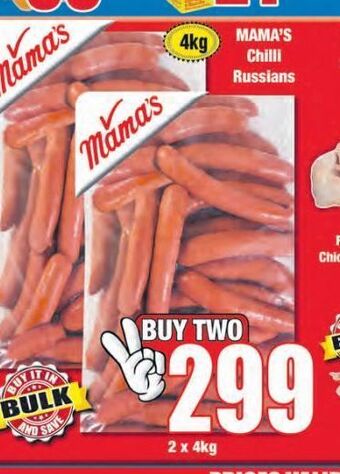 Boxer Mama's chilli russians 2 offer