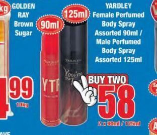 Boxer Yardley deodorant 2 offer