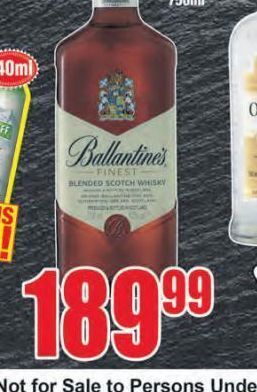 Boxer Ballantine's whiskey offer