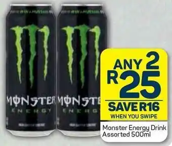 Pick n Pay Monster  Energy Drink 2x500ml offer