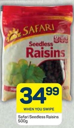 Pick n Pay Safari Seedless Raisins 500g offer