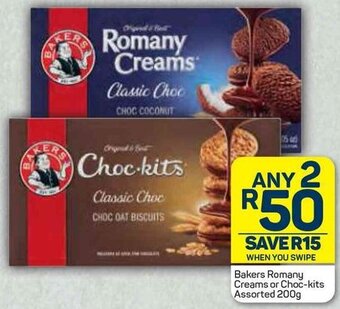 Bakers Romany Creams or Choc-kits Assorted 200g