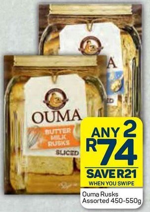 Pick n Pay Ouma Rusks Assorted 450-550g offer