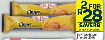 Pick n Pay De Vries Ginger Biscuits 200g offer
