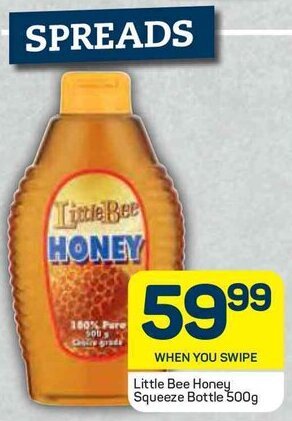 Pick n Pay Little Bee Honey Squeeze Bottle 500g offer