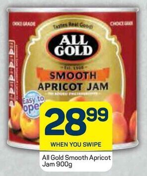 Pick n Pay All Gold Smooth Apricot Jam 900g offer