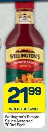 Pick n Pay Wellington's Tomato Sauce Assorted 700ml offer