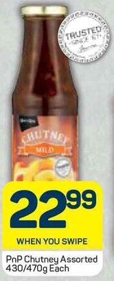 Pick n Pay PnP Chutney Assorted 430/470g offer