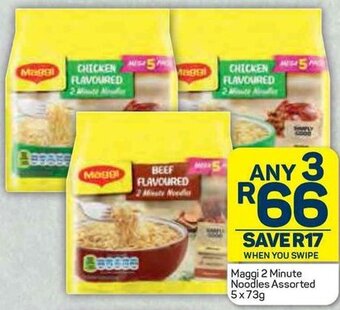 Pick n Pay Maggi 2 Minute Noodles Assorted 5 x 73g offer