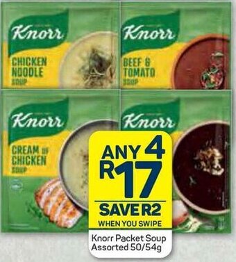 Pick n Pay Knorr Packet Soup Assorted 50/54g offer
