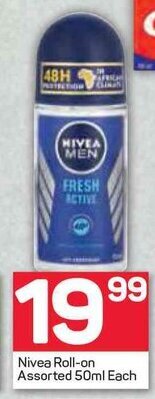 Pick n Pay Nivea Roll-On Assorted 50ml offer