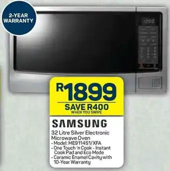 Pick n Pay Samsung 32L Silver Electronic Microwave Oven offer