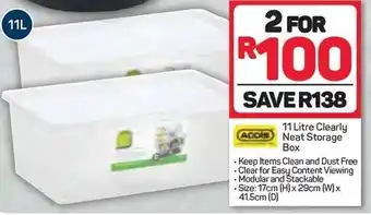 Addis Clearly Neat Storage Box 11L