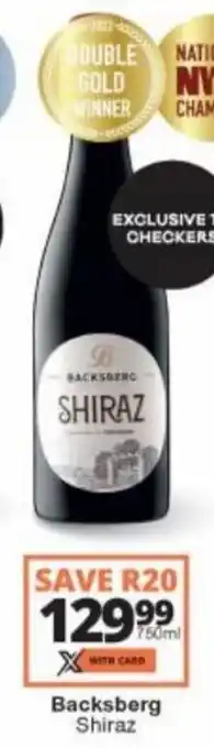 Backsberg Shiraz 750ml