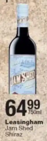 Checkers Hyper Leasingham Jam Shed Shiraz 750ml offer