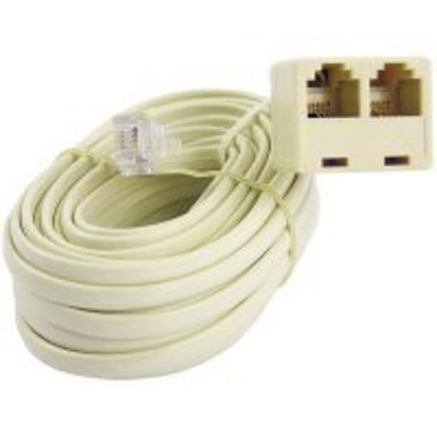 Ellies bpt3a5 5m 2way splitter phone line extension offer at Stax