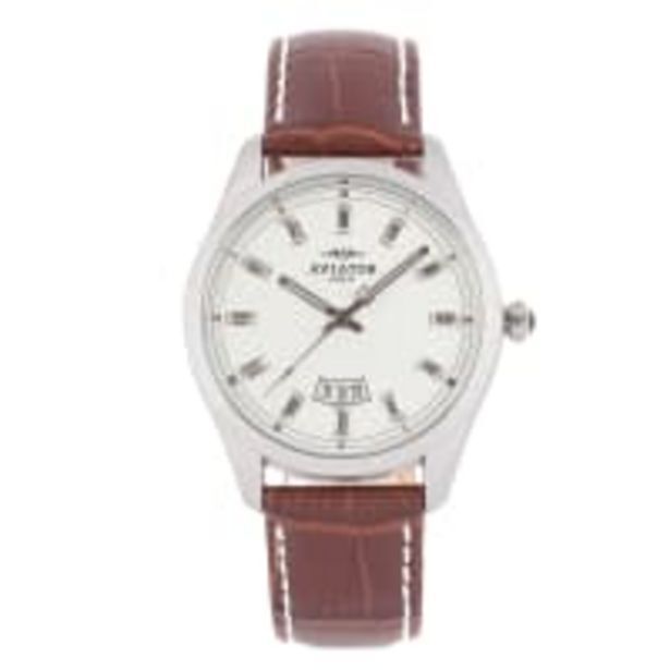 Aviator genuine leather analogue watch offer at Cash Crusaders