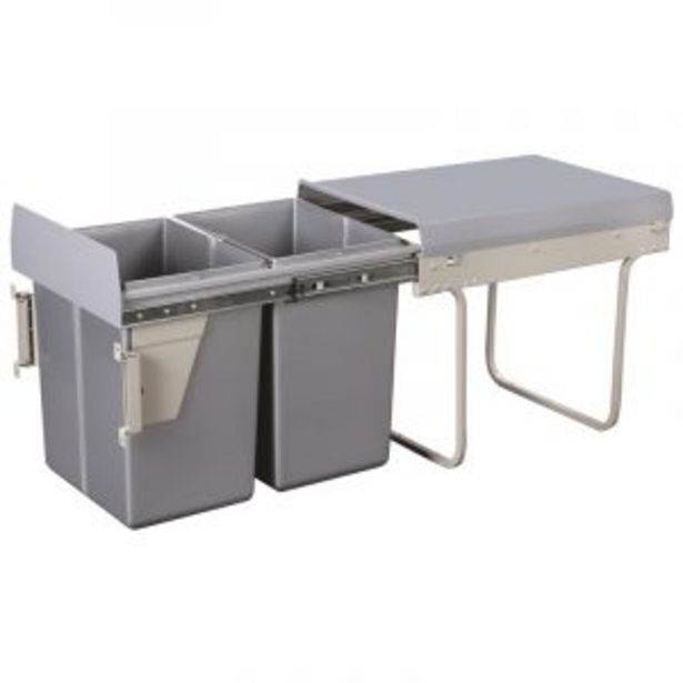Double pull out bin with front connector, 2 x 20 litre offer at Gelmar