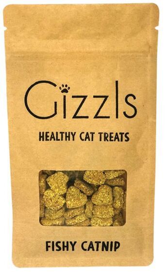 Gizzls fish & catnip healthy cat treats