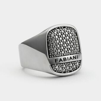 Fabiani Collezione square textured ring l offer