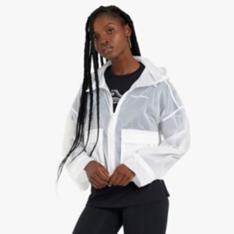 Sportscene Converse women's transparent white jacket offer