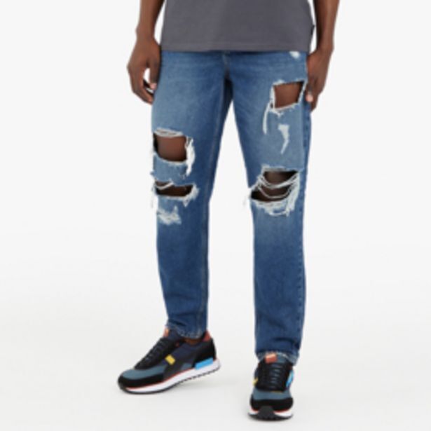 Redbat men's medium blue straight jeans offer at Sportscene