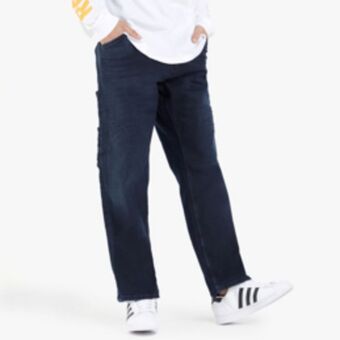 Sportscene Redbat men's black/blue straight leg jeans offer