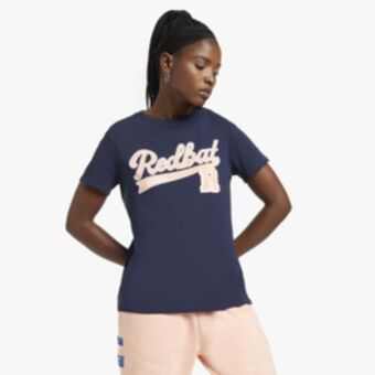 Sportscene Redbat athletics women's navy t-shirt offer