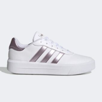 Sportscene Adidas originals women's court platform white/pink sneaker offer