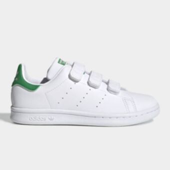 Adidas originals kid's stan smith cf white/green sneaker