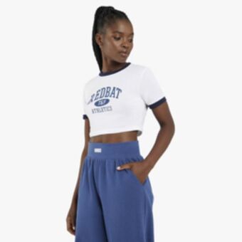 Sportscene Redbat athletics women's white cropped top offer