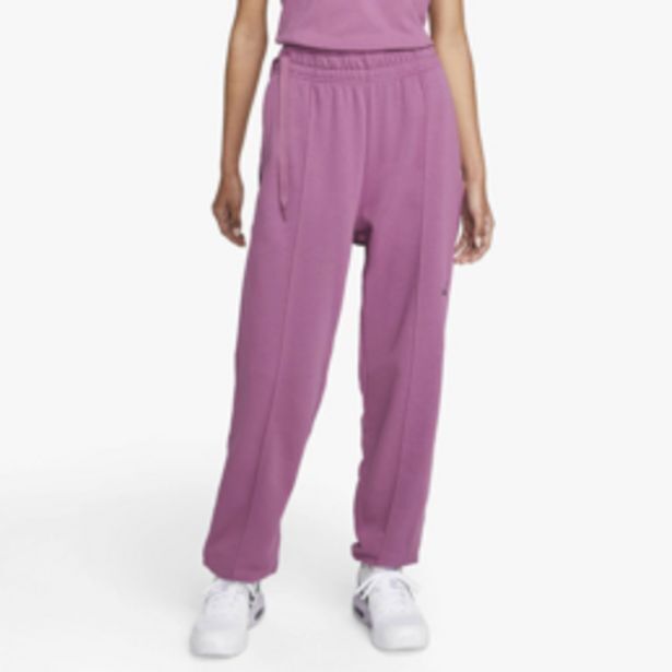 Nike sportswear women's loose fleece mauve dance pants offer at Totalsports