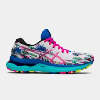 Totalsports Women's asics gel-nimbus 24 white/pink print shoe offer
