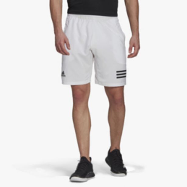 Men's adidas white club tennis 3stripe shorts offer at Totalsports
