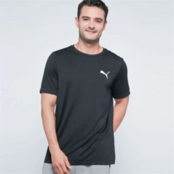 Totalsports Men's puma active small logo black tee offer
