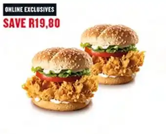 2x zinger burgers