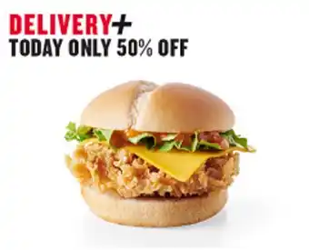 KFC Crunch burger 50/50 offer