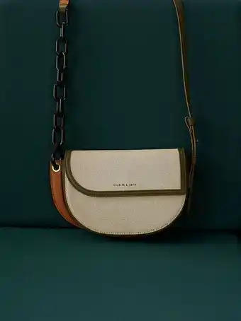 Charles & Keith Alden canvas half-moon bag - multi offer