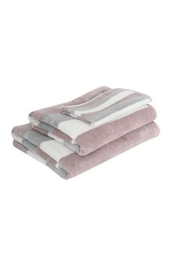 Velour striped guest towel