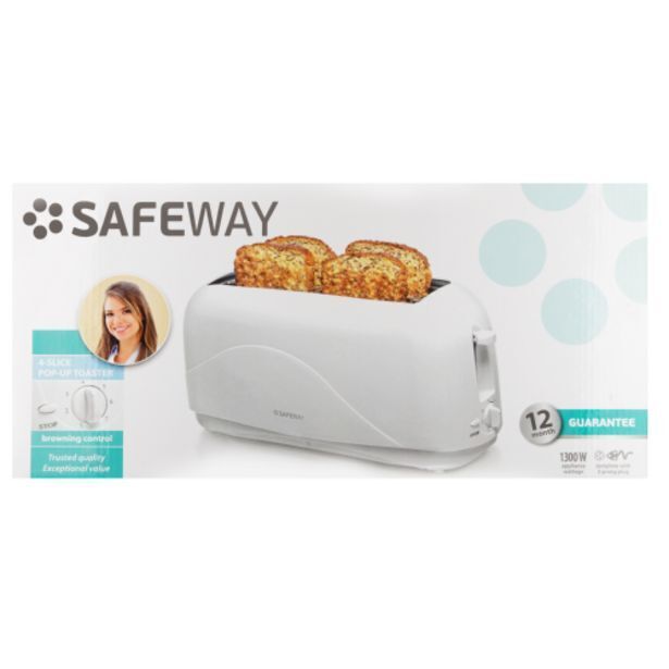 4 slice toaster white offer at Clicks