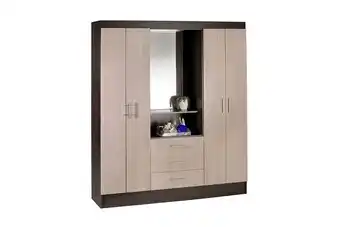 Rio 4-door 3-drawer mirror robe
