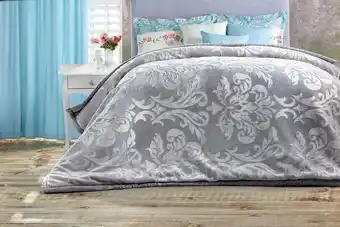 Lewis Andile 3-ply 4kg 200 x 240 embossed blanket - grey offer