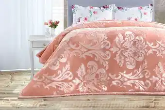 Andile 3-ply 4kg 200 x 240 embossed blanket - peach