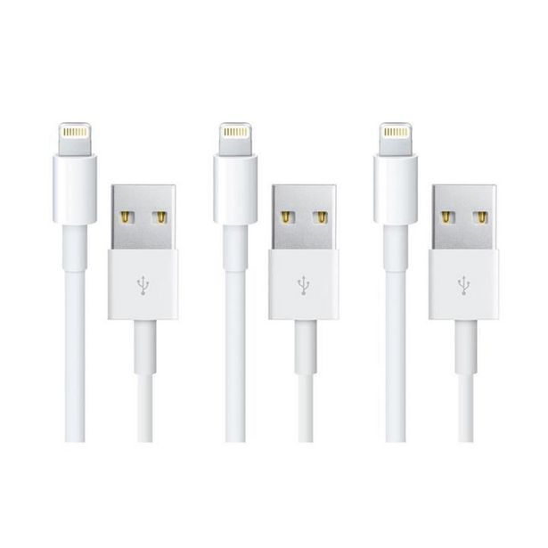 Iphone usb charging cable for iphone white (pack of 3) offer at Takealot