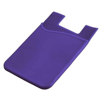 Marco silicone cellphone card holder - blue
