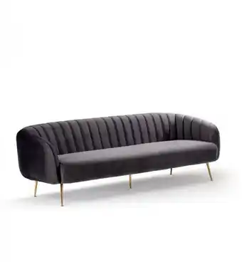 Cielo Corbin 3 seater velvet couch - charcoal offer