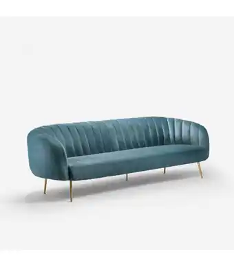 Corbin 3 seater velvet couch - teal