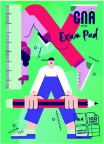 CNA Cna a4 exam pad 100 page feint & margin offer