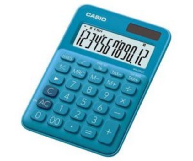 Casio desktop calculator ms20 12 digit blue offer at CNA